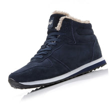 Load image into Gallery viewer, Men Boots Men Winter Shoes Plus Size 48 Keep Warm Ankle Botas Hombre Leather Winter Boots Shoes Men Plush Winter Sneakers Mens