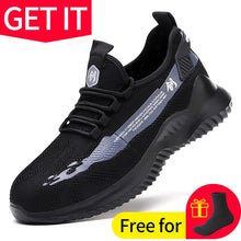 Load image into Gallery viewer, Work Safety Shoes Anti-Smashing Steel Toe Puncture Proof Construction Lightweight Breathable Sneakers Boots Men Women Air Light
