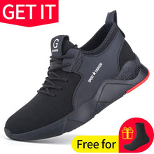 Load image into Gallery viewer, Work Safety Shoes Anti-Smashing Steel Toe Puncture Proof Construction Lightweight Breathable Sneakers Boots Men Women Air Light
