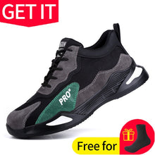 Load image into Gallery viewer, Work Safety Shoes Anti-Smashing Steel Toe Puncture Proof Construction Lightweight Breathable Sneakers Boots Men Women Air Light
