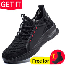 Load image into Gallery viewer, Work Safety Shoes Anti-Smashing Steel Toe Puncture Proof Construction Lightweight Breathable Sneakers Boots Men Women Air Light
