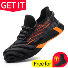Load image into Gallery viewer, Work Safety Shoes Anti-Smashing Steel Toe Puncture Proof Construction Lightweight Breathable Sneakers Boots Men Women Air Light
